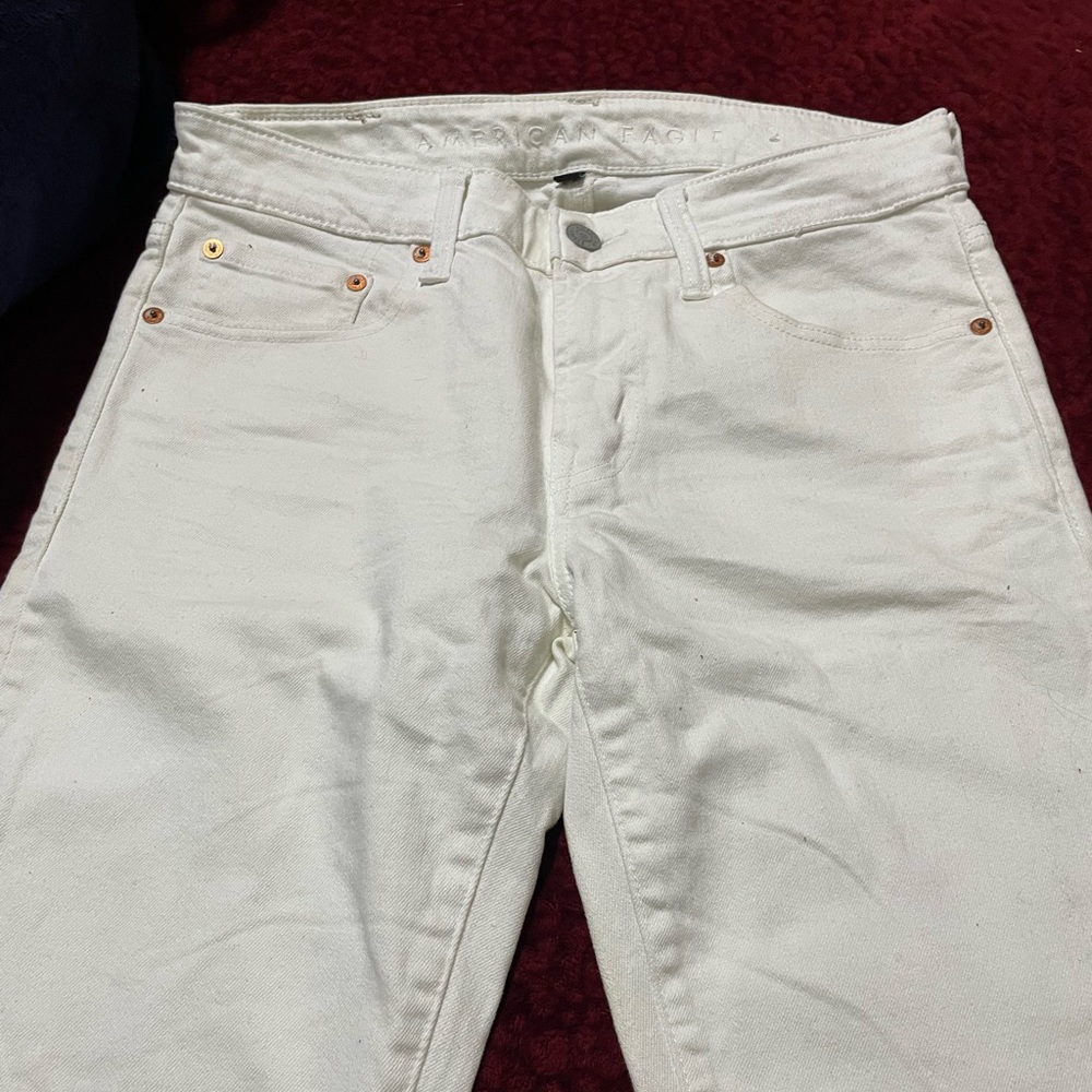 Mens White American Eagle Jeans